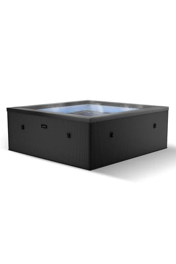 Garda 4-Person Eco Foam Hot Tub - Charcoal Black
