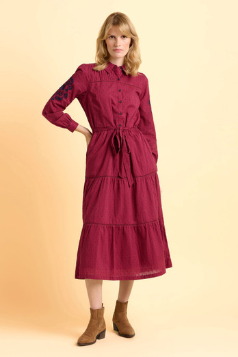 Embers Womens Dress - Burgundy