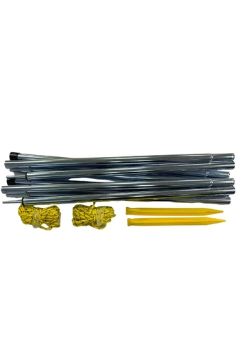 2 x Tent and Awning Canopy Pole Set - Steel