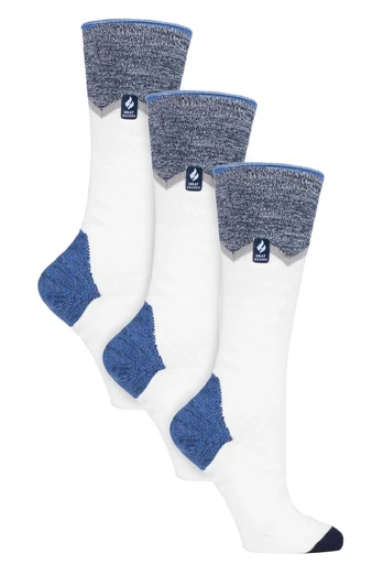 Womens Ultra Lite Long Thermal Ski Socks 3-Pack - Snow