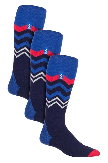 Mens Ultra Lite Ski Socks 3-Pack - Navy