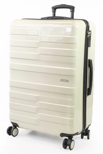 Provence Hold Suitcases Hard 8 Wheel TSA Luggage - White