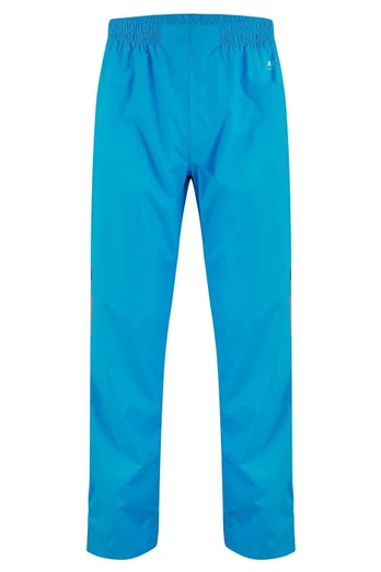 Unisex Packable Full Zip Waterproof Overtrousers - Neon Blue