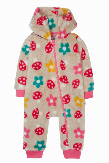 Kids 100% Recycled Polyester Cosy Ted Snuggle Suit - Mushroom Field