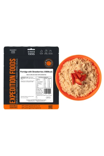 Porridge with Strawberries Camping Food (1000kcal) - Porridge with Strawberries