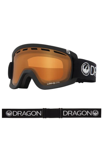 D2 Unisex Snow Goggles - Black/Amber
