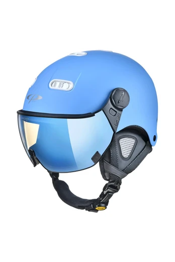 Carachillo XS Kids Helmet with Mirror Visor - Bonnie Blue ST/Blue Mirror
