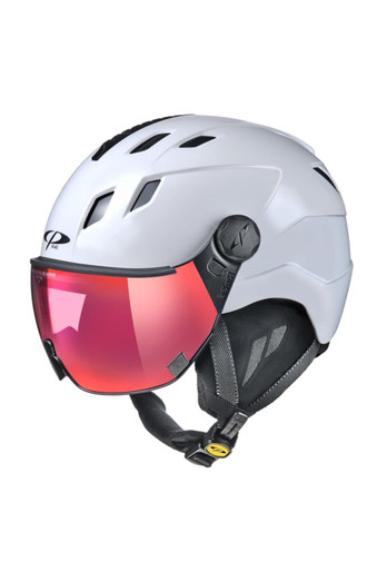 Corao+ Helmet with Mirror Visor - White Shiny/Vario Pol Red