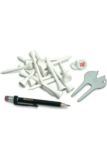 Unisex Golf Tees - White/Black/Silver