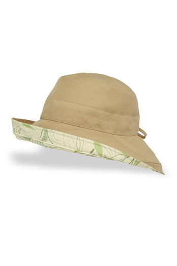 Natural Blend Womens Reversible UPF 50+ Kettle Hat - Brown Rice/Olive Leaf