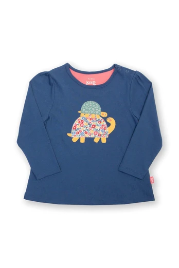 Baby/Kids 100% Organic Cotton Applique Tunic - Tortoise Tower