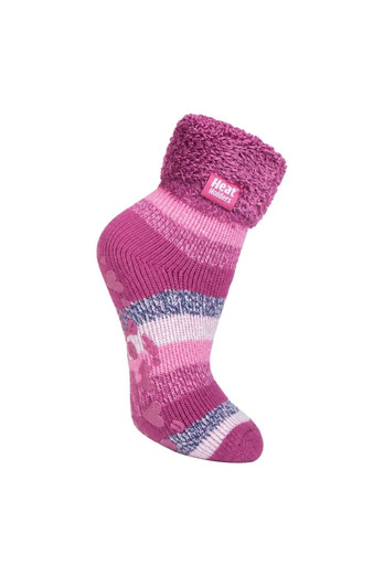 Womens Non-Slip Thermal Slipper Bed Socks - Candy Pink