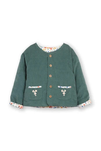 Fairy Flowers Baby/Kids 100% Quilted Jacket - Fairy Flowers