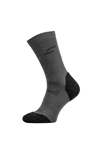 Unisex Cushioned Heel & Toe Bamboo Hiking Socks - Grey/Dark Grey