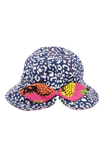 Globetrotter Kids Sun Hat with Chin Strap - Leopardtude