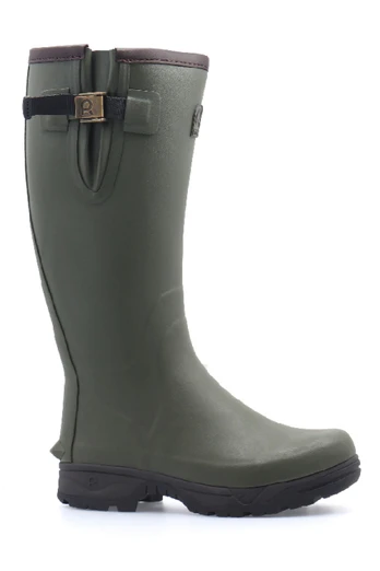 Veneur Mens Neoprene Lined Rubber Fishing Boot - Green