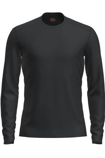 Merino Wool 260 Mens Long Sleeve Crew Base Layer - Black