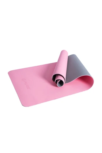 Non-slip Yoga Fitness Mat - Pink/Grey (With Strap)