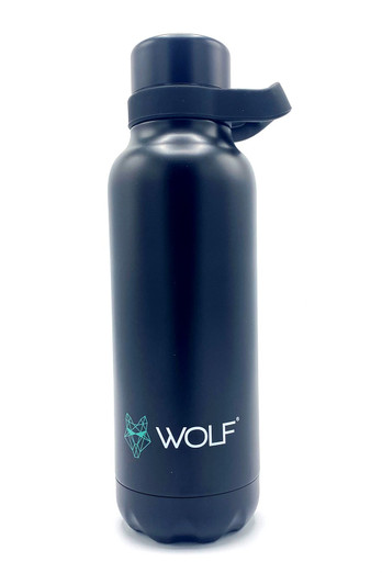 Wolf 750ml Flask - Black