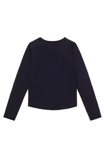 Kids Long Sleeve Merino Top - Midnight Blue