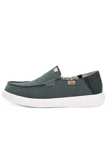 Barbeach Mens Lightweight Slip On Loafers - Dark Green