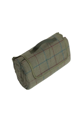 Green Tweed Picnic Blanket - Green