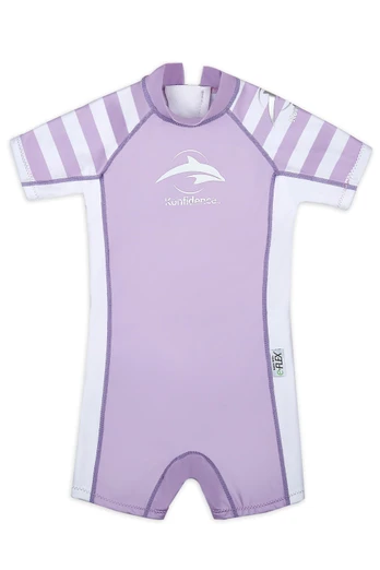 Kids Swimsuit Made With e-Flex 50+ UV Wetsuit - Breton Lilac