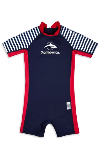 Kids Swimsuit Made With e-Flex 50+ UV Wetsuit - Hamptons Navy Blue