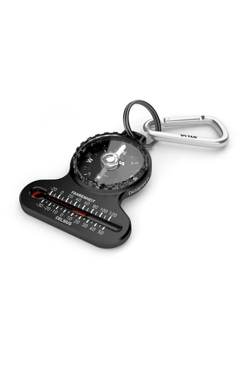 Pocket Small Curvy Precise Hiking Compass - Black
