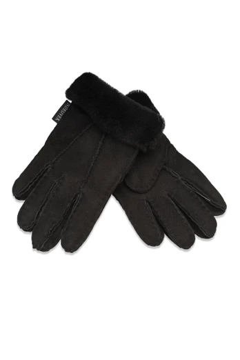 Kids Sheepskin Gloves - Black