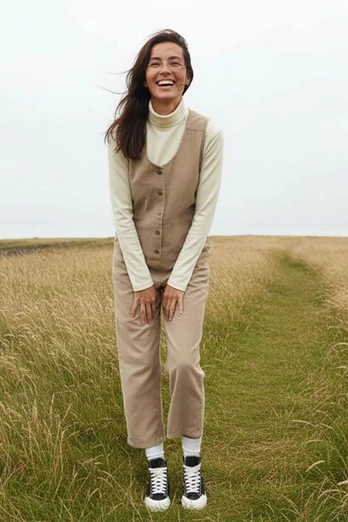 Women's Corduroy Jumpsuit - Driftwood
