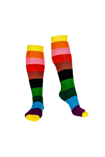 3 in 1 Welly, Hiking and Ski Socks Rainbow - Rainbow