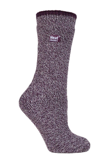 Womens Merino Wool Thermal Socks - Burgundy
