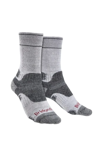 Womens Midweight Merino Hiking Socks - Silver/Grey