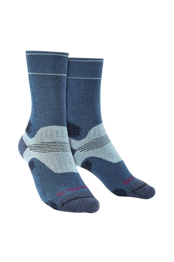 Womens Midweight Merino Hiking Socks - Blue/Sky