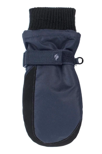 Kids Winter Fleece Lined Thermal Ski Snow Mittens - Blue