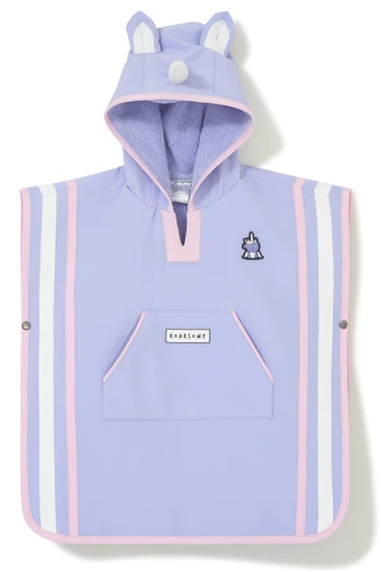 Sparkle Kids Lined Poncho - Purple/Pink