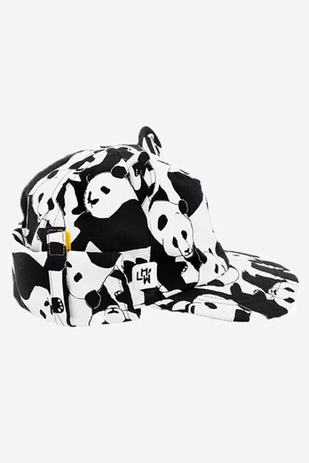 Kids Cub Sun Hat with Neck Flap - Panda Pop Print