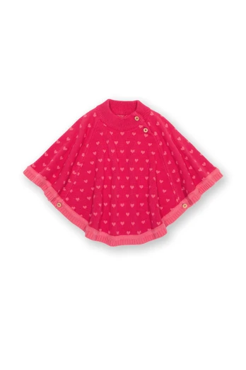 Rosey Heart Baby/Kids 100% Organic Cotton Poncho - Rosey Heart