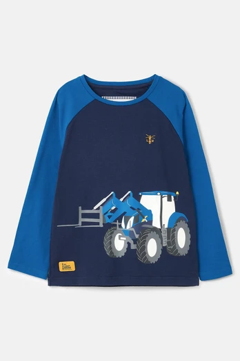 Mason Kids Long Sleeved Top - Blue Front Loader