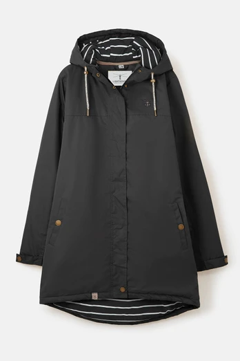 Eva Womens Long Coat - Black