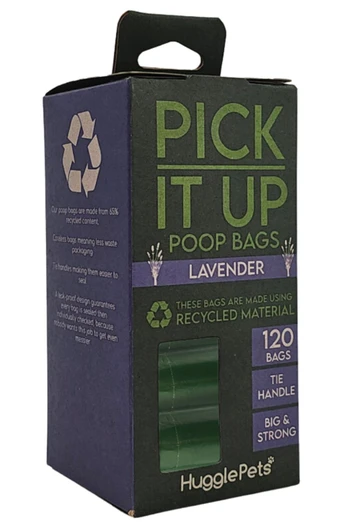 Pick It Up Lavender Dog Poop Bags - 8 Rolls (120pk)