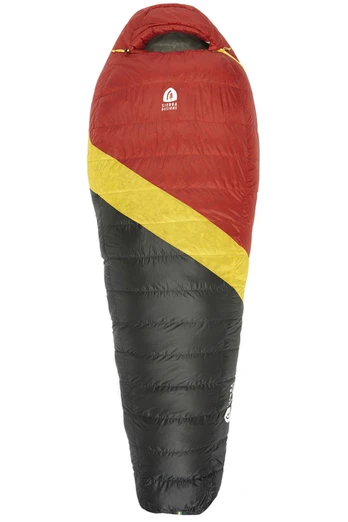 Nitro 20°F (-7°C) 800-Fill DriDown Sleeping Bag - Red/Yellow/Grey