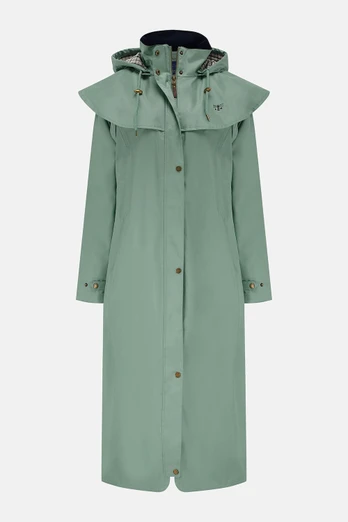 Outback Women's Full Length Waterproof Raincoat - Light Green