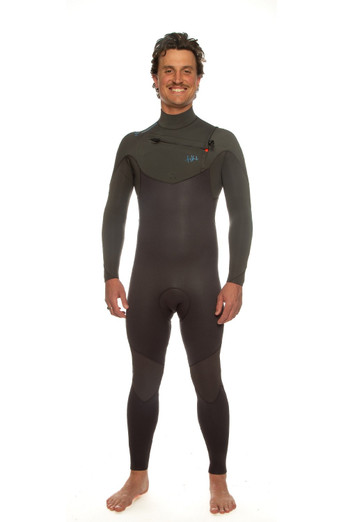 Mens Tech 4/3 GBS Wetsuit Chest Zip - Black