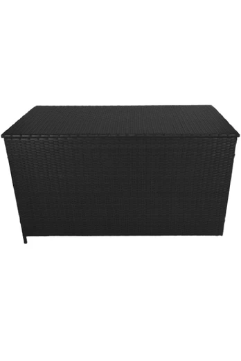 Rattan Cushion Storage Box - Black