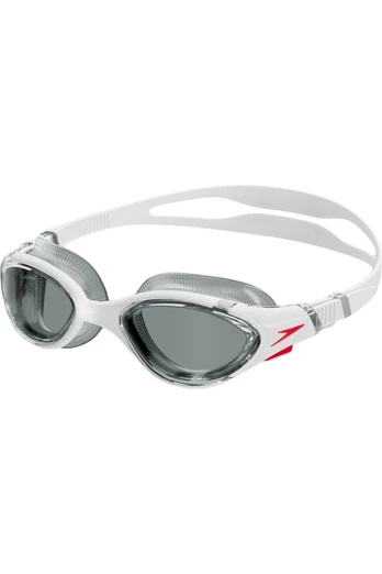 Mens Swimming Goggles - White/Red/Smoke
