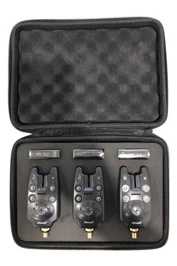 Set of Three 4 Tone Bite Alarm for Fishing - Black