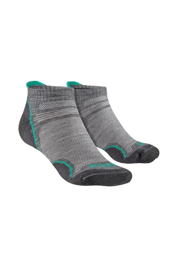 Womens Hiking Ultralight T2 Merino Socks - Mid Grey / Surf