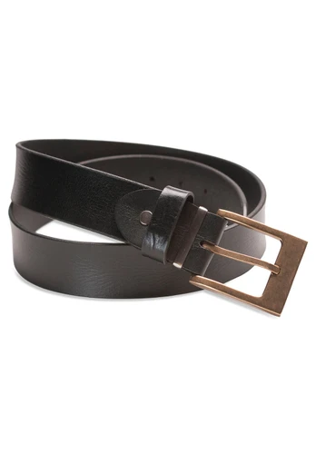 Mens Leather Belt 1.25" Width - Black